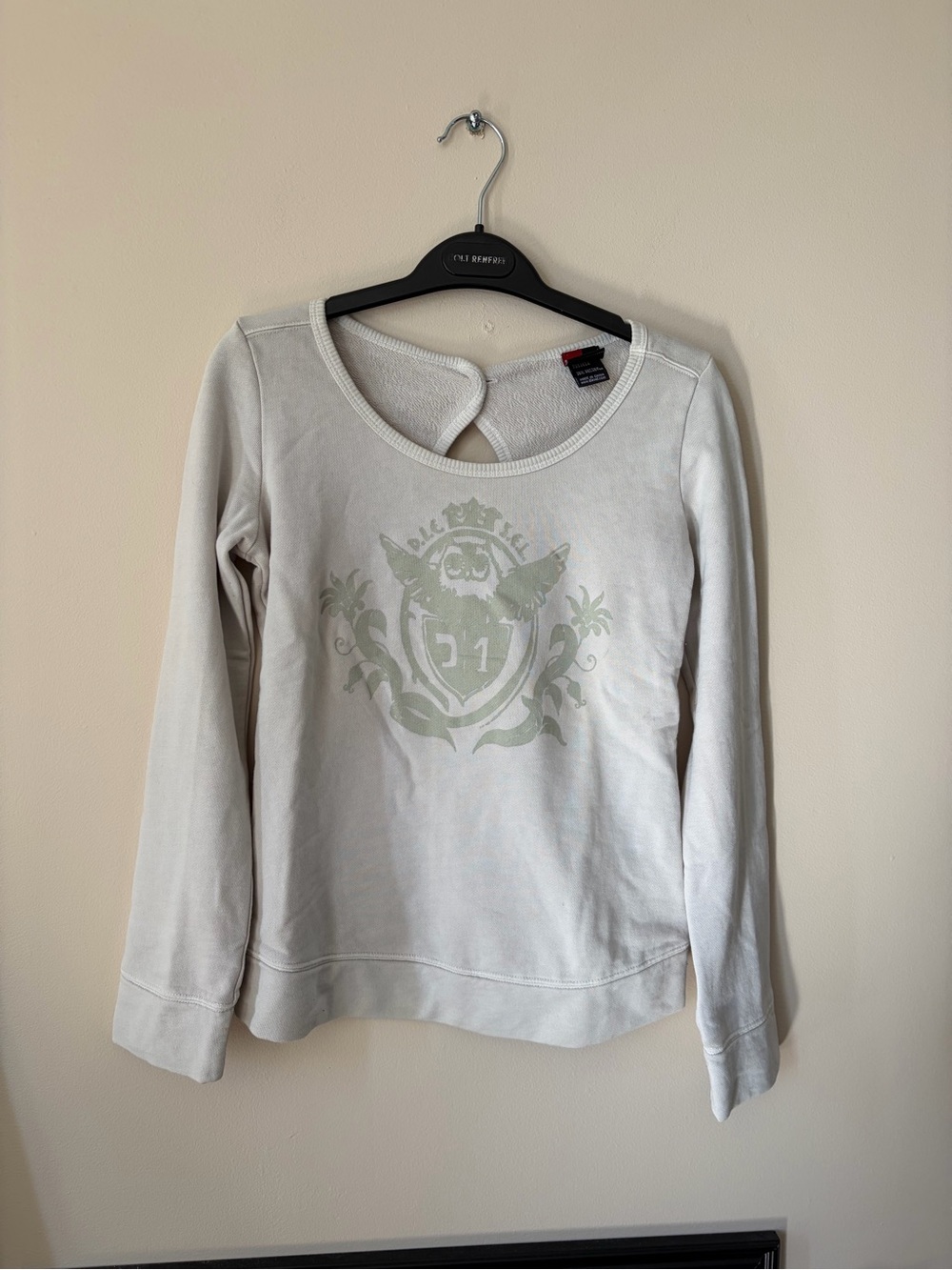 Diesel -  Women's Cream Graphic Crewneck Pullover